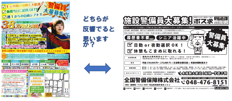 どちらが反響でると思いますか?